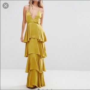 Missguided Tiered Ruffle Maxi Dress